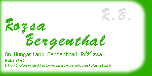 rozsa bergenthal business card